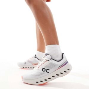 On Cloudswift Men’s Running Shoe in White with Red Accents